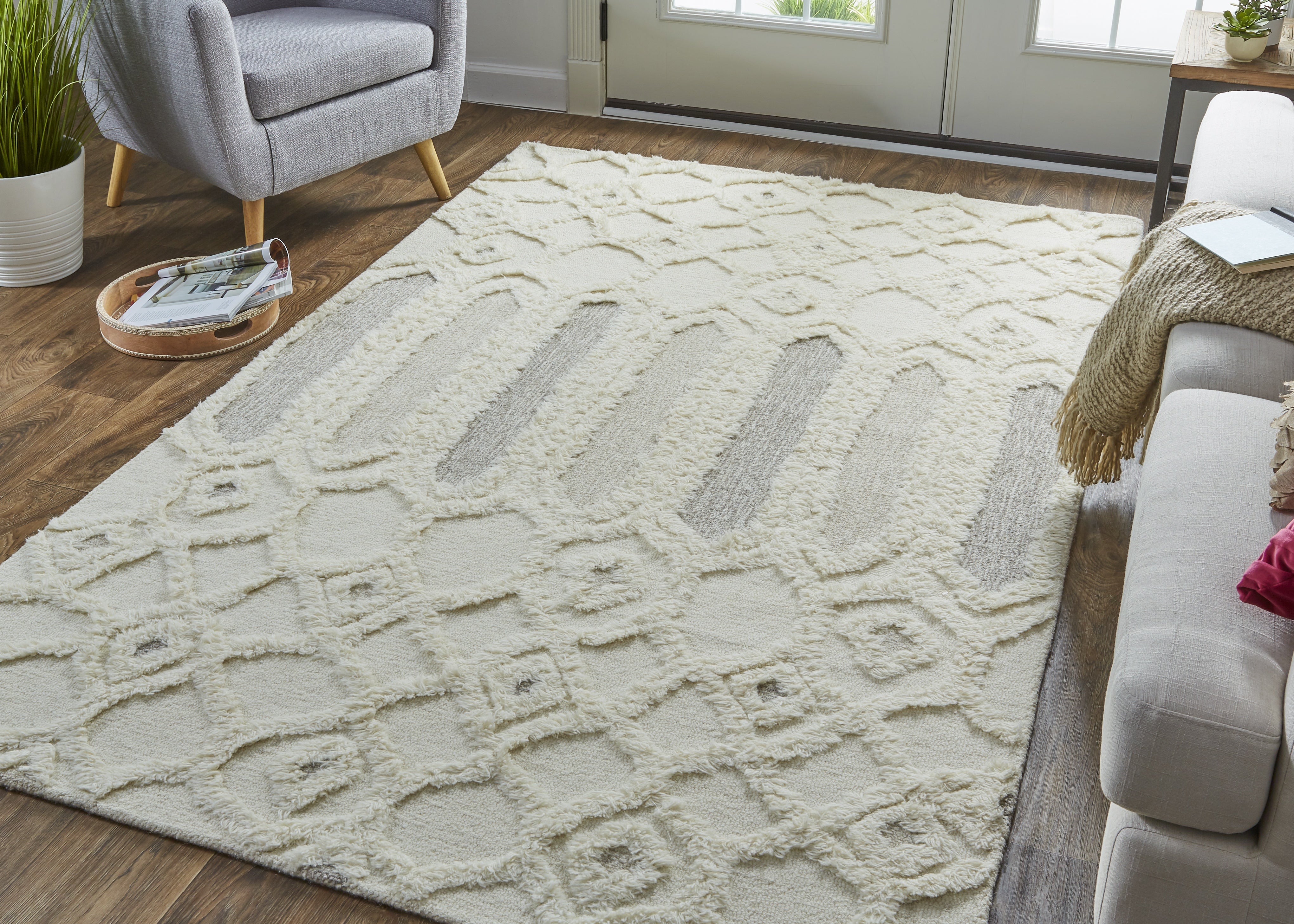 Anica Transitional Abstract - Ivory/Taupe/Tan Area Rug