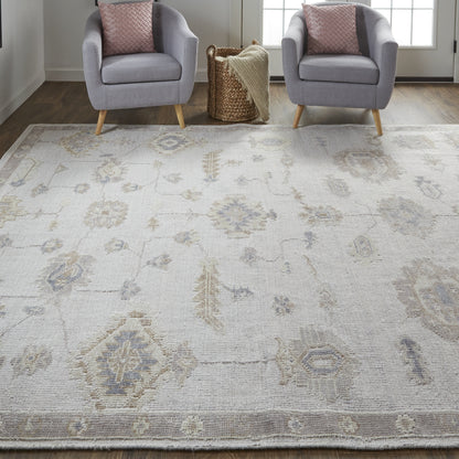 Wendover Transitional Oriental - Ivory/Orange Area Rug