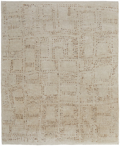 Truxel Modern Polka Dots - Tan/Brown Area Rug