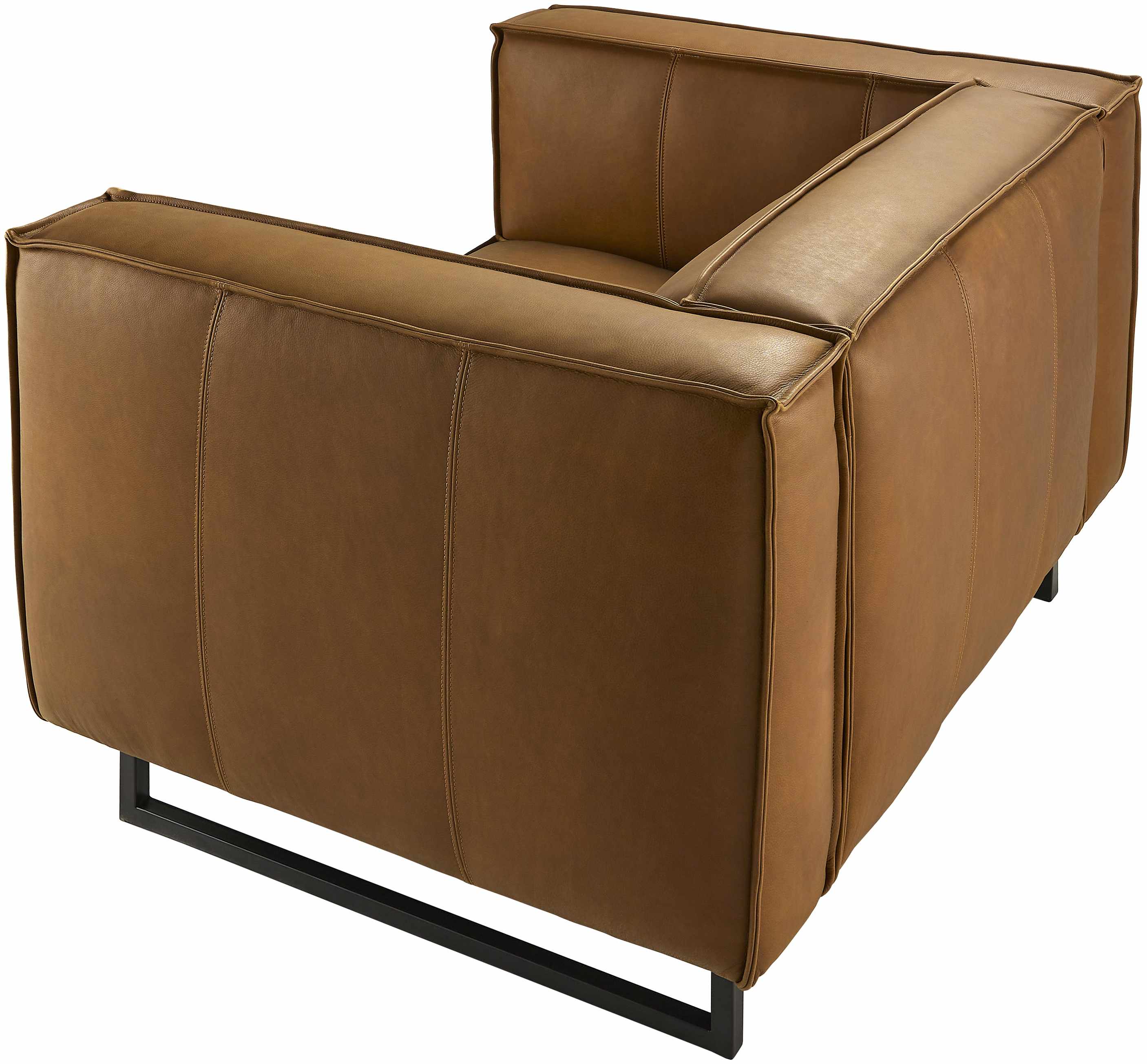Molde Brown Leather Accent Chair