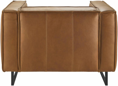 Molde Brown Leather Accent Chair