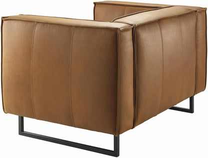 Molde Brown Leather Accent Chair