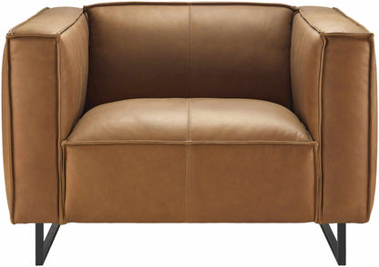 Molde Brown Leather Accent Chair