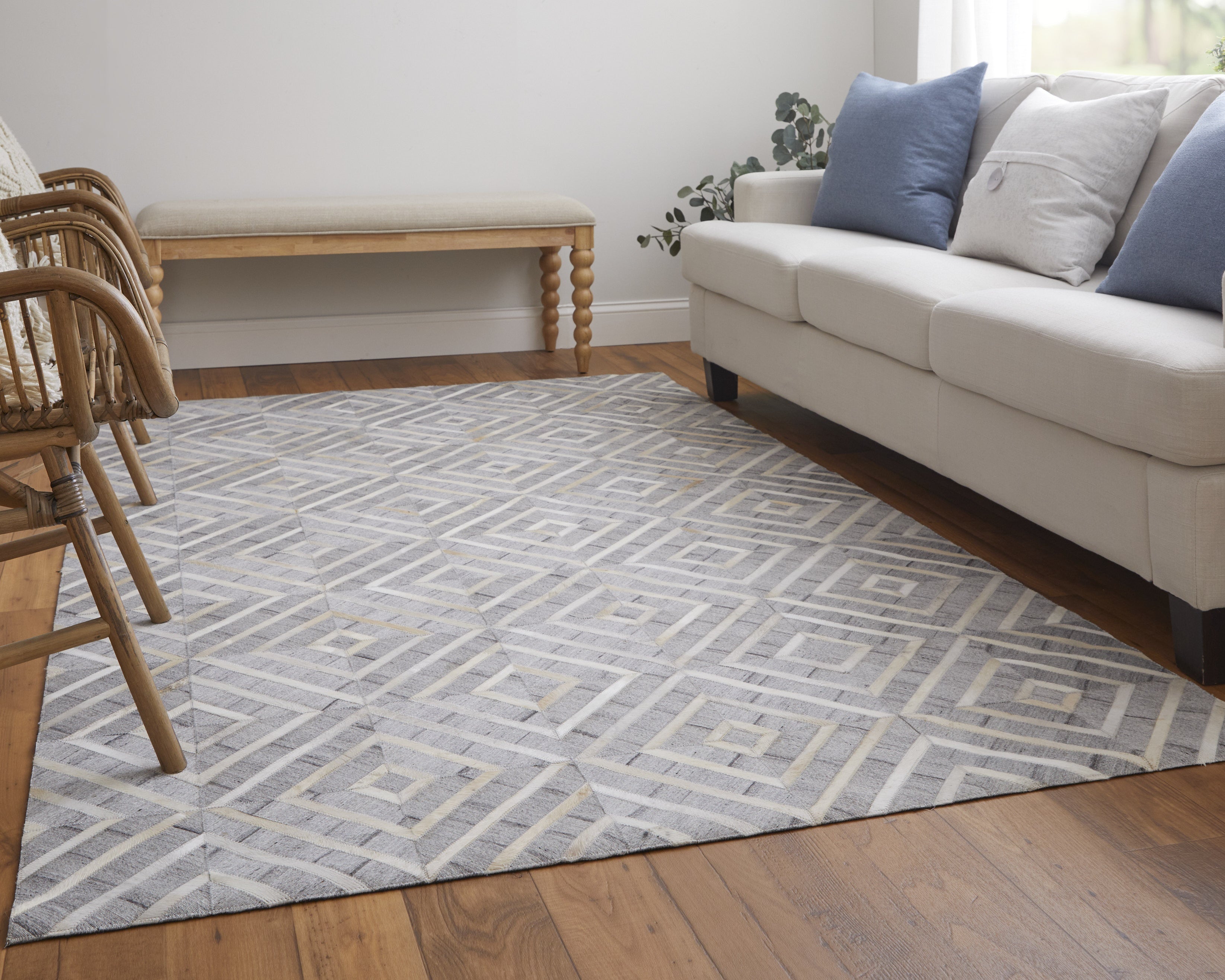 Fannin Transitional Geometric - Taupe/Ivory/Gray