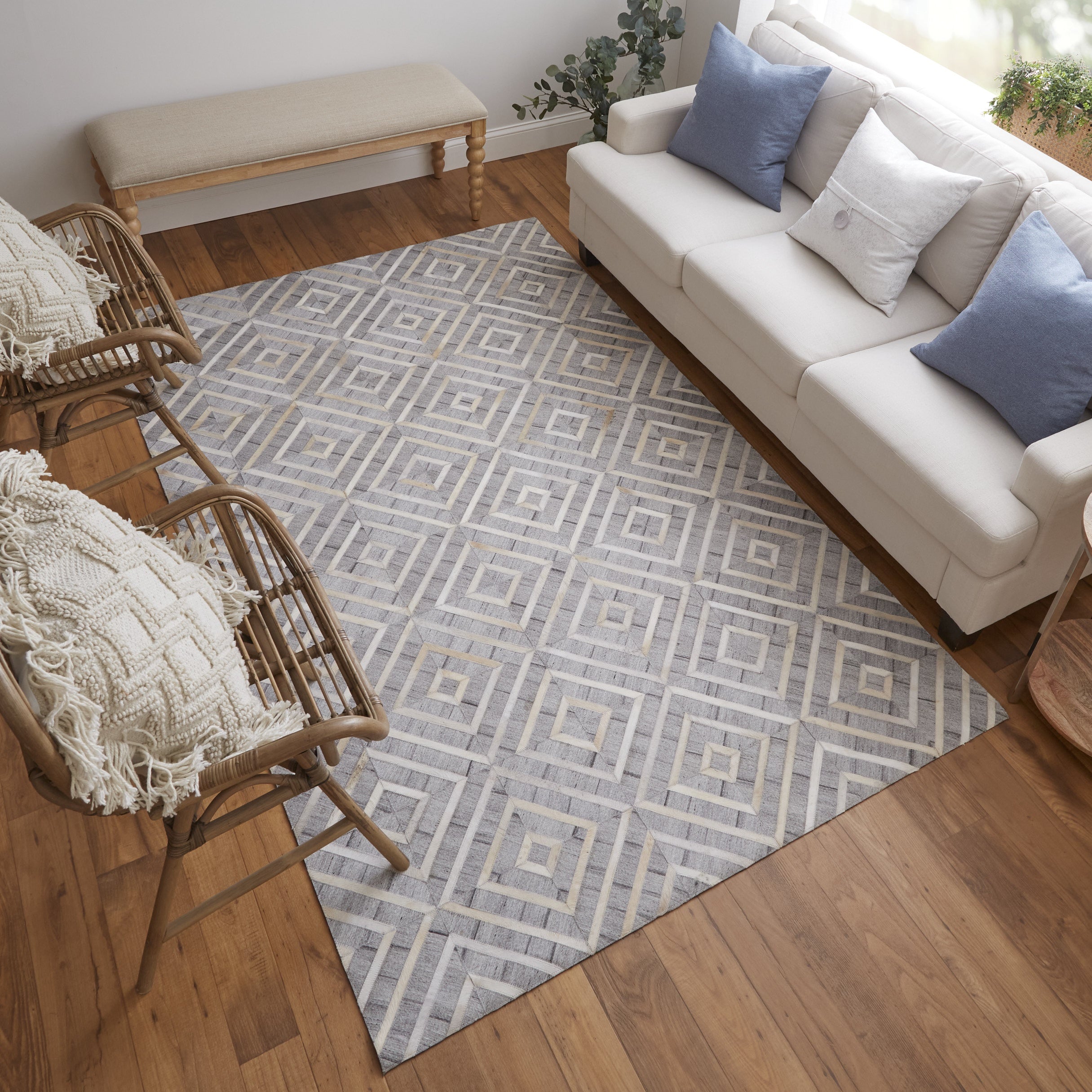 Fannin Transitional Geometric - Taupe/Ivory/Gray