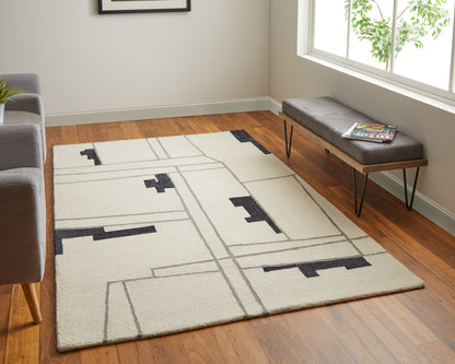 Maguire Transitional Abstract - Ivory/Gray/Taupe Area Rug