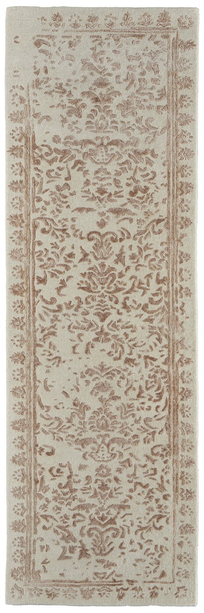 Bella Transitional Oriental - Ivory/Tan/Pink