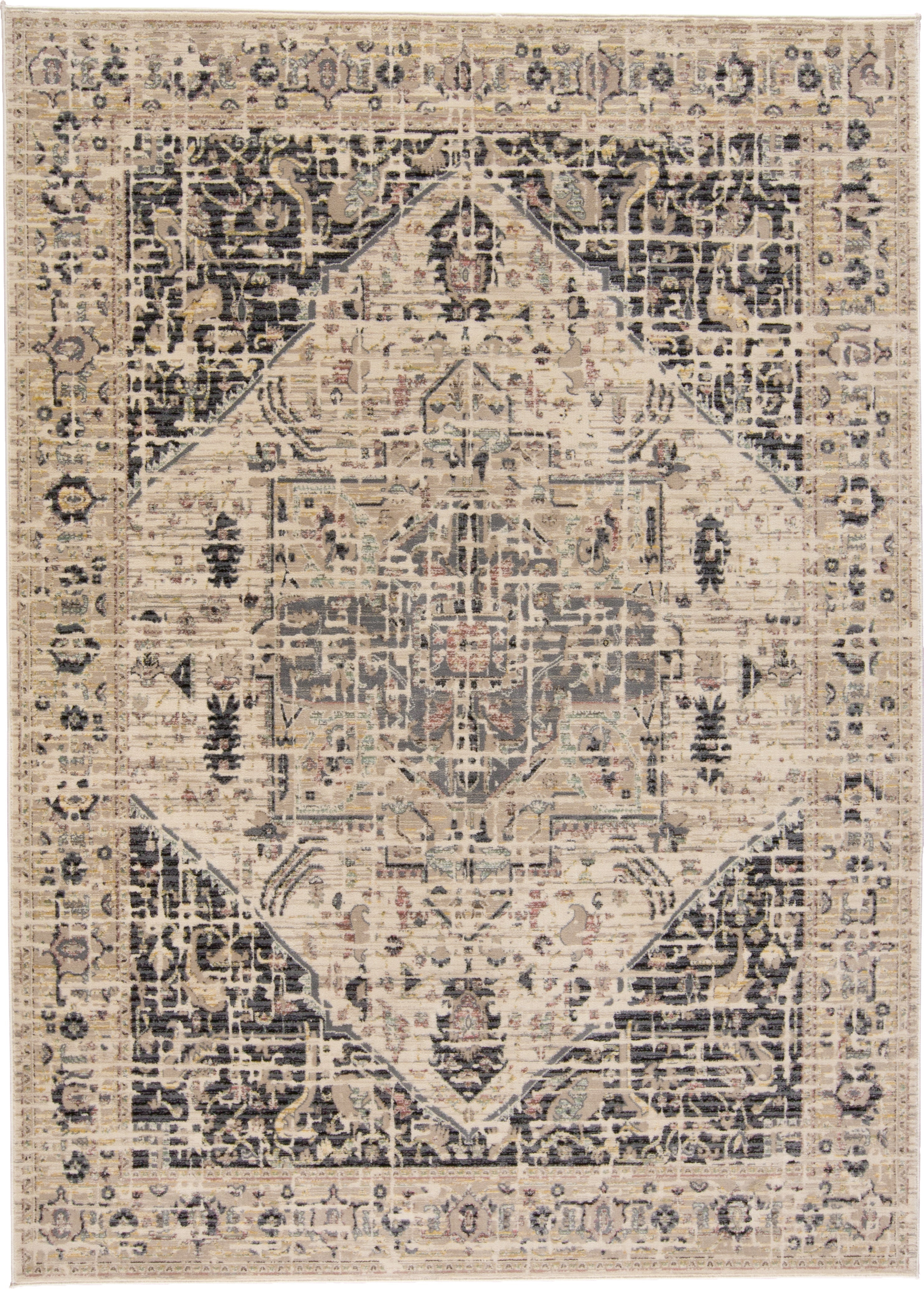 Grayson Transitional Medallion - Tan/Gray/Black