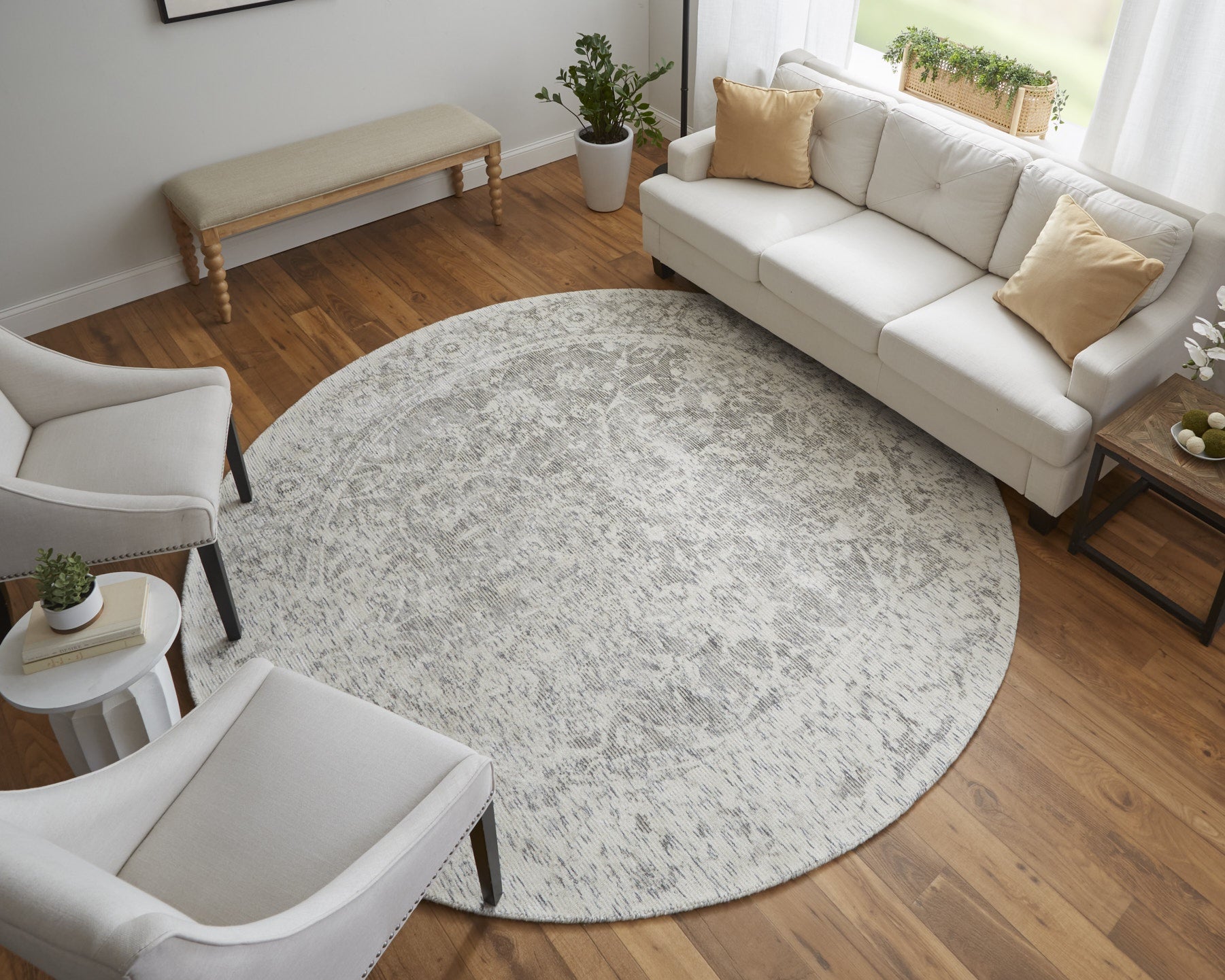 Reagan Transitional Floral & Botanical - Ivory/Gray