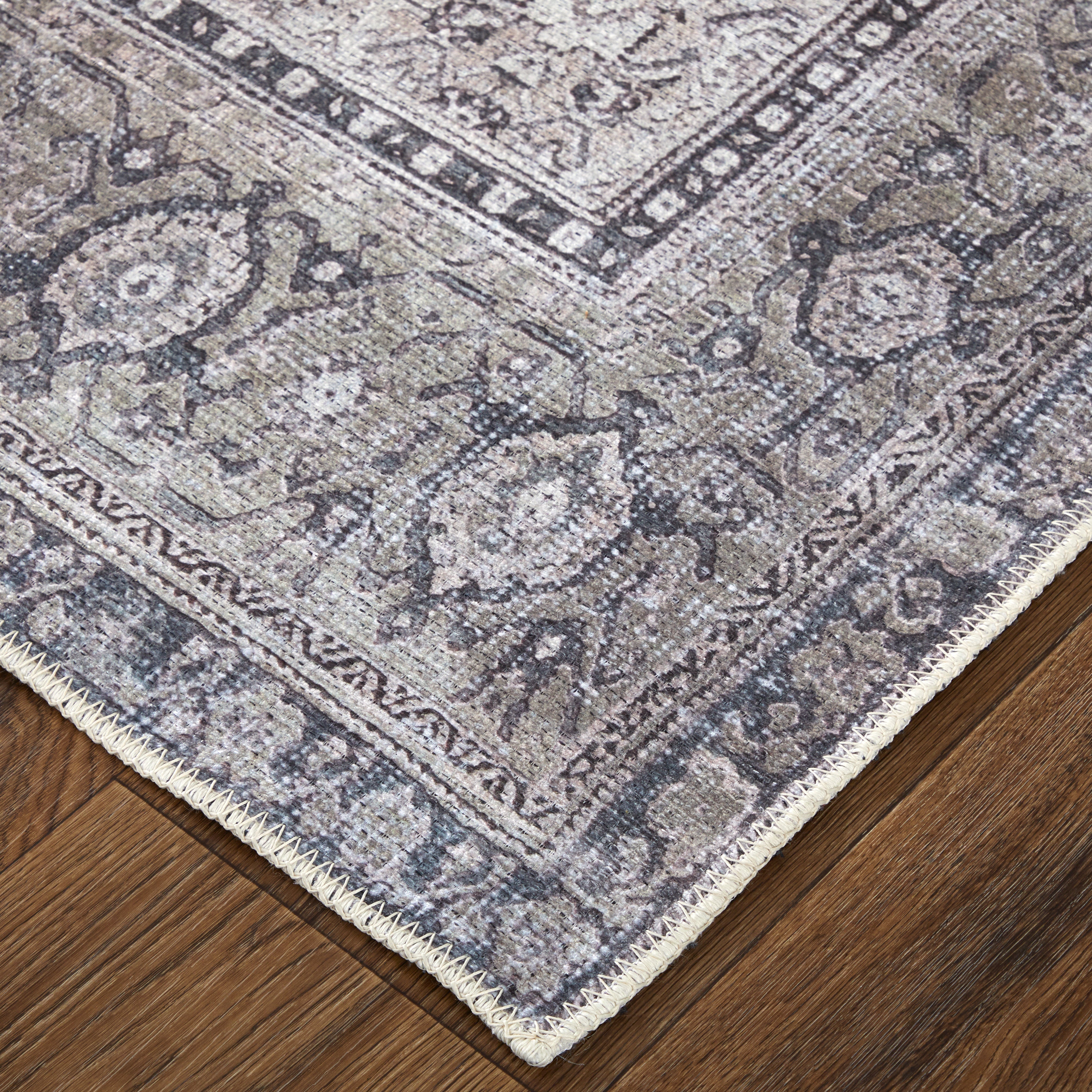Percy Transitional Medallion - Gray/Ivory/Taupe Area Rug