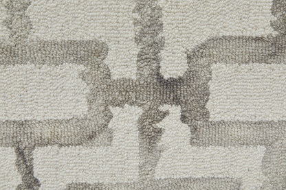 Lorrain Modern Geometric - Ivory/Taupe Area Rug