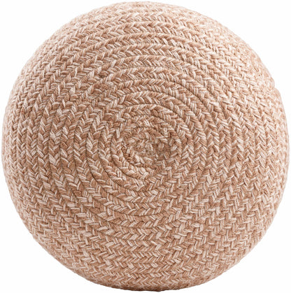 Phebe Braided Indoor / Outdoor Pouf - Dusty Pink, Blush
