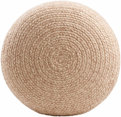 Phebe Braided Indoor / Outdoor Pouf - Dusty Pink