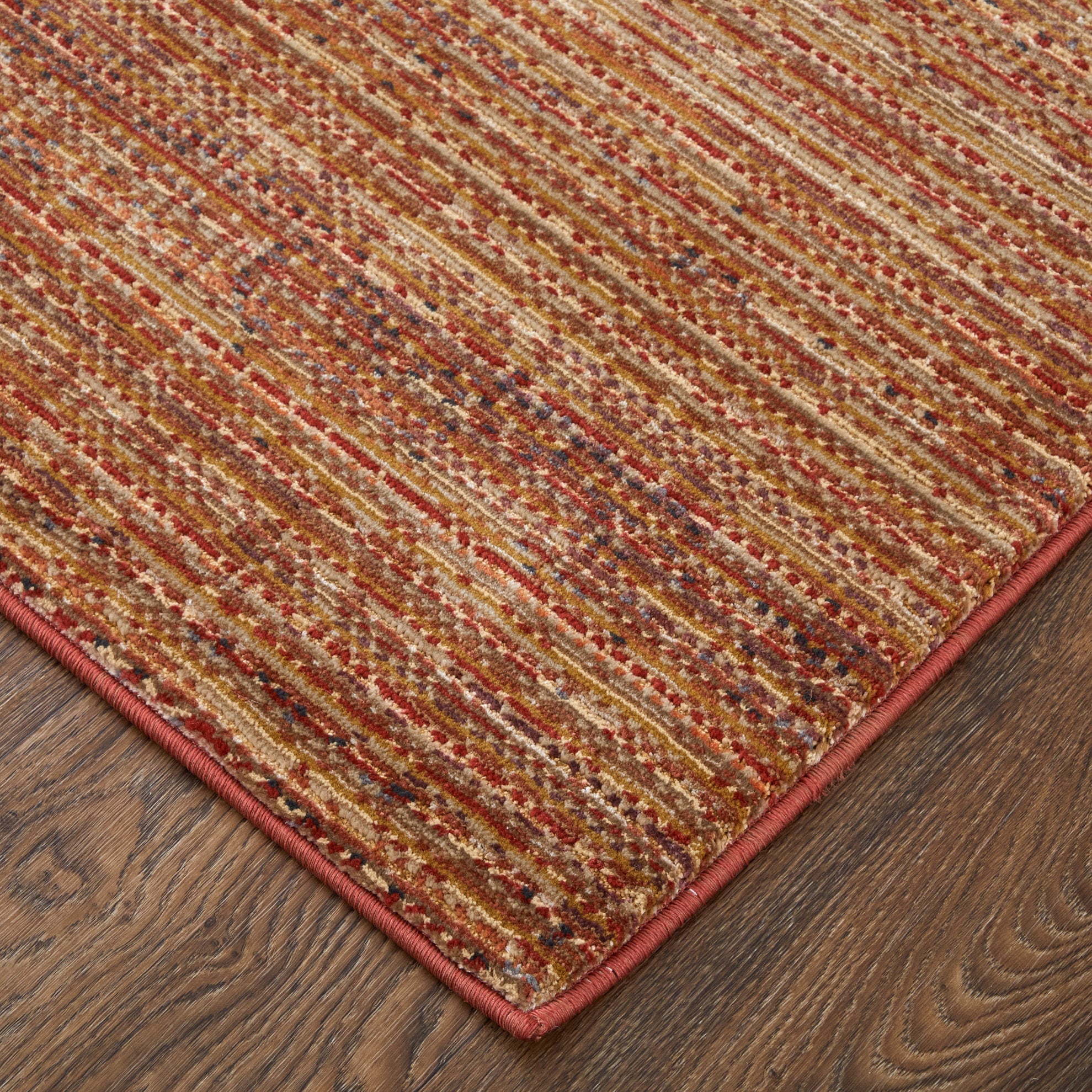 Deja Modern Solid - Brown/Red/Tan Area Rug