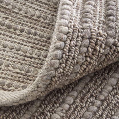Herrick Modern Solid - Taupe/Ivory/Brown Area Rug