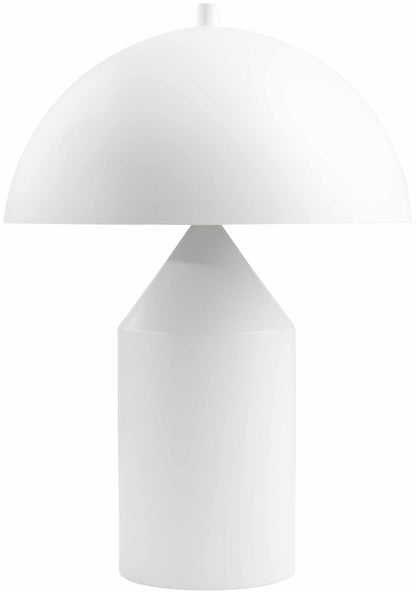 Agra Industrial White Table Lamp