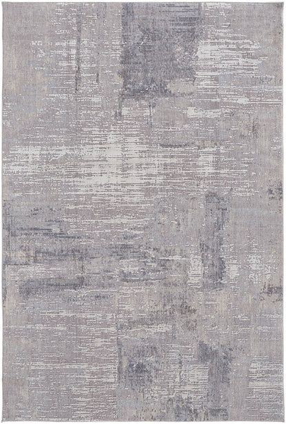 Lennon Transitional Abstract - Taupe/Tan/Blue Area Rug