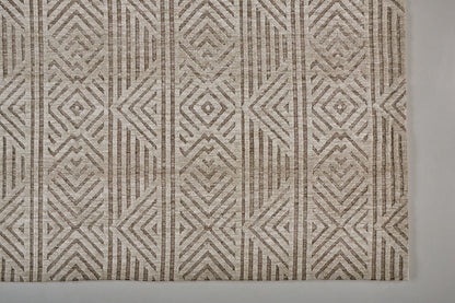Colton Modern Geometric - Tan/Ivory/Brown Area Rug