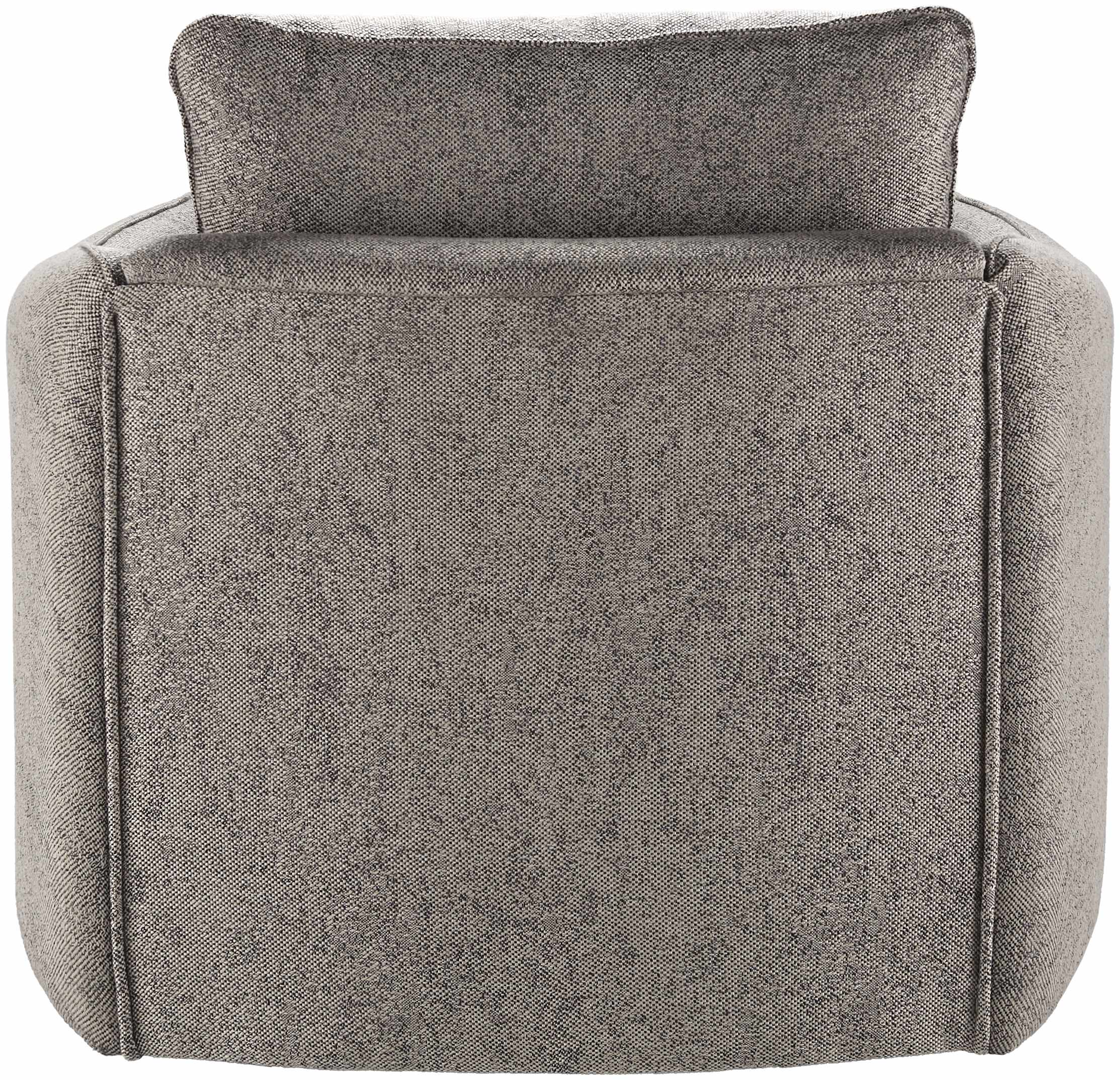 Gray Contemporary Woven Swivel Chair