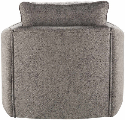 Gray Contemporary Woven Swivel Chair