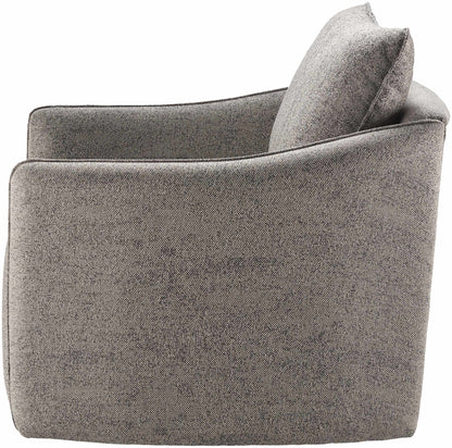 Gray Contemporary Woven Swivel Chair