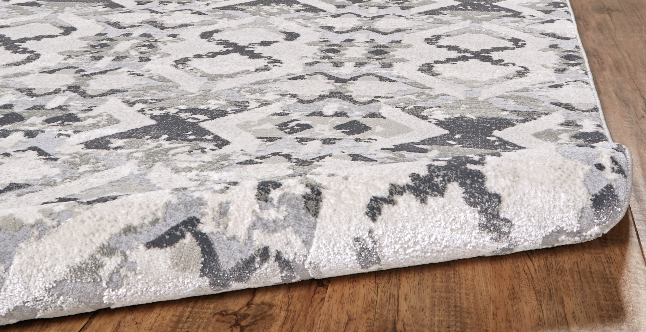 Prasad Modern Geometric - Ivory/Gray