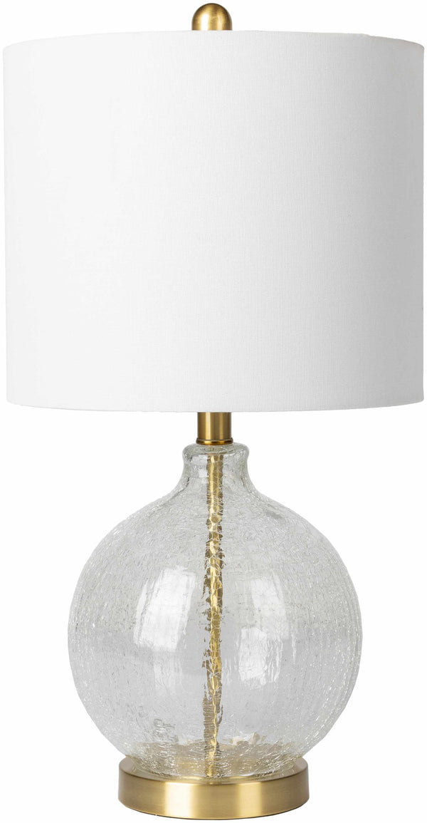 Modern Gold Crackle Glass Table Lamp