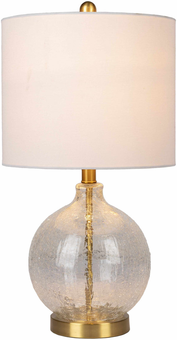 Modern Gold Crackle Glass Table Lamp