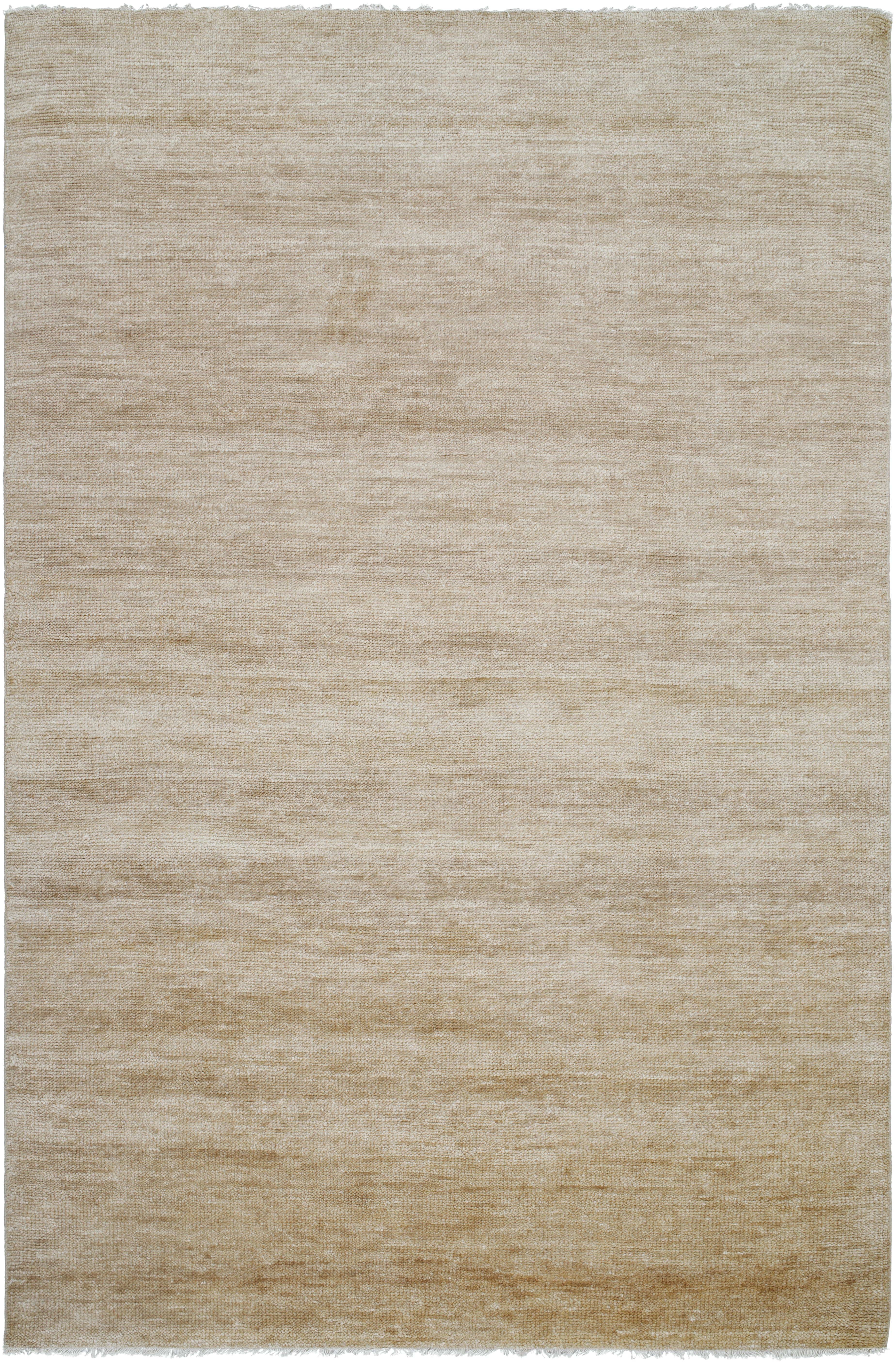 Sophisticated Brown Hand-Knotted Wool & Cotton Area Rug