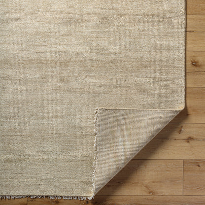 Sophisticated Brown Hand-Knotted Wool & Cotton Area Rug
