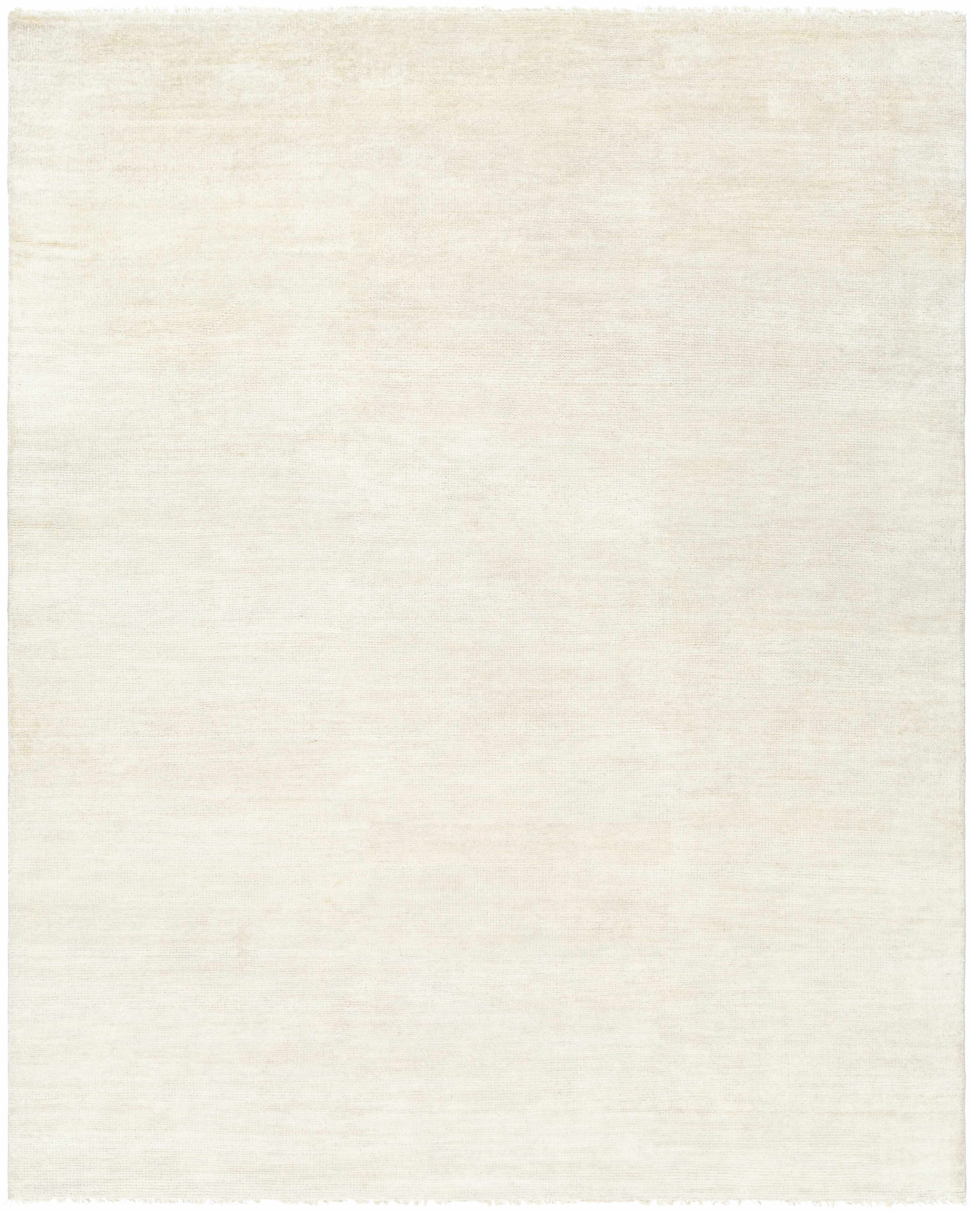 Immaculate Light Gray Hand-Knotted Wool & Cotton Area Rug
