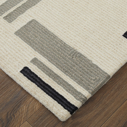 Maguire Transitional Abstract - Ivory/Taupe Area Rug