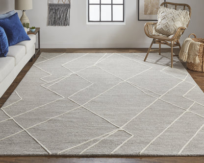 Euclid Transitional Abstract - Taupe/Ivory/Gray Area Rug