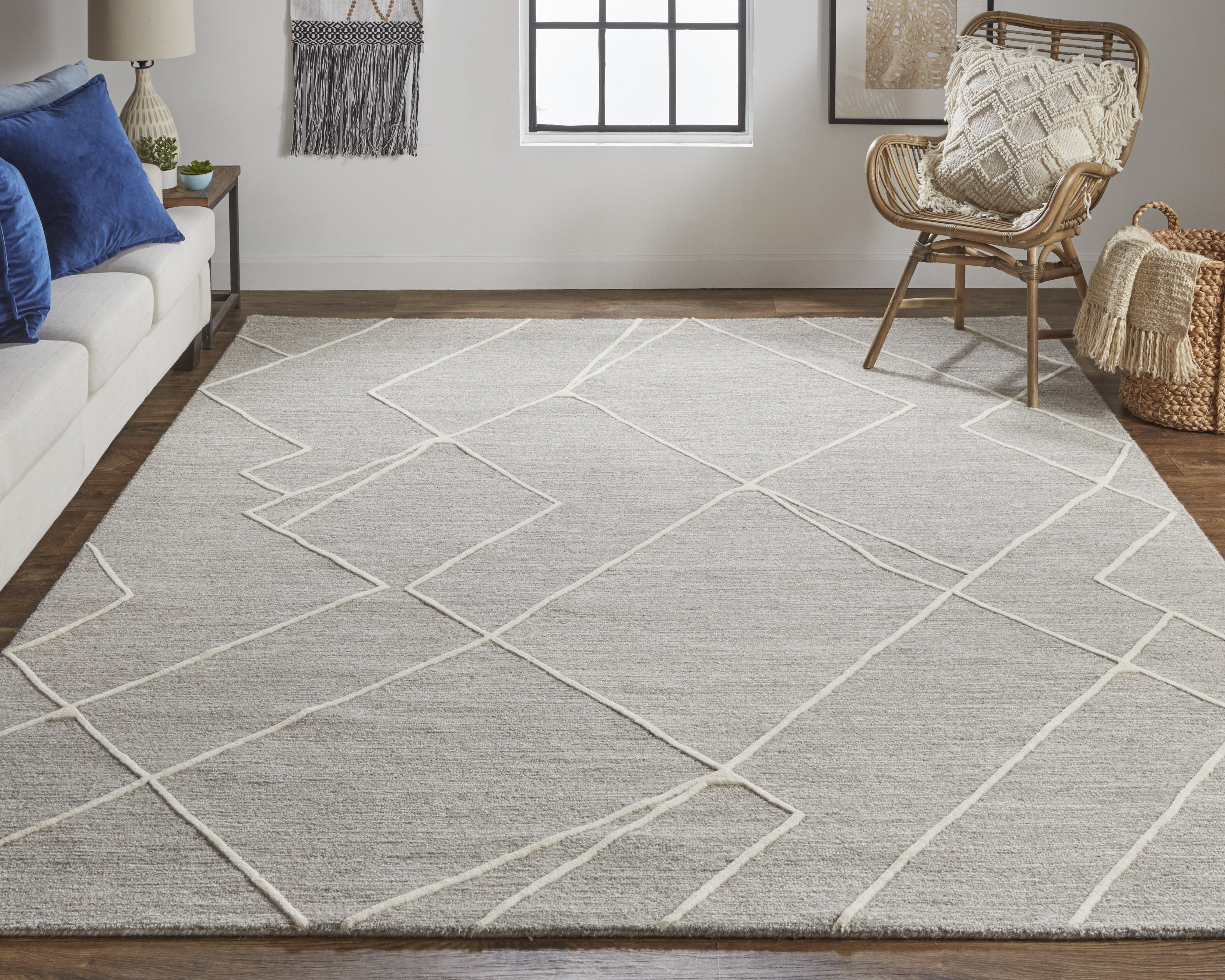 Euclid Transitional Abstract - Taupe/Ivory/Gray Area Rug