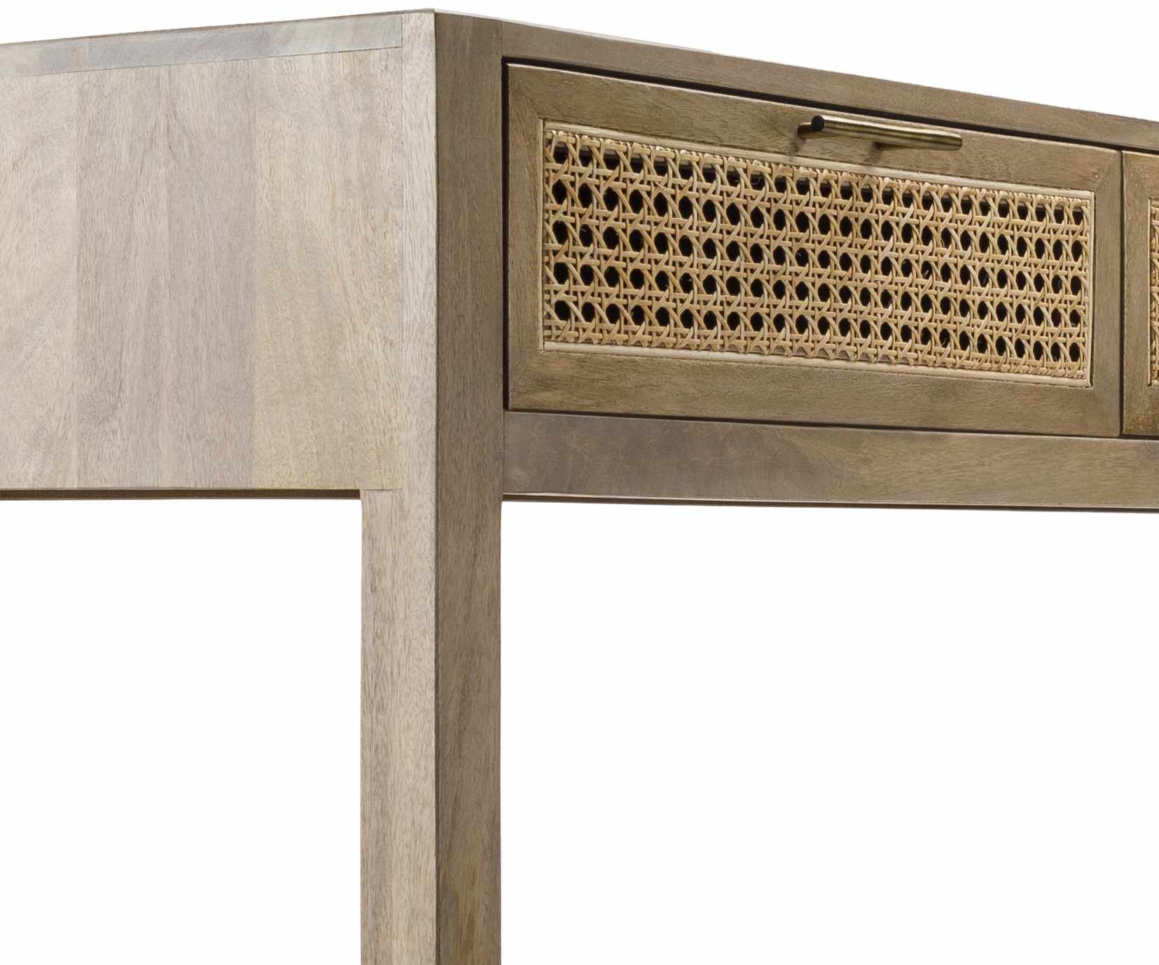 Lucca Modern Bohemian Wood Console Table
