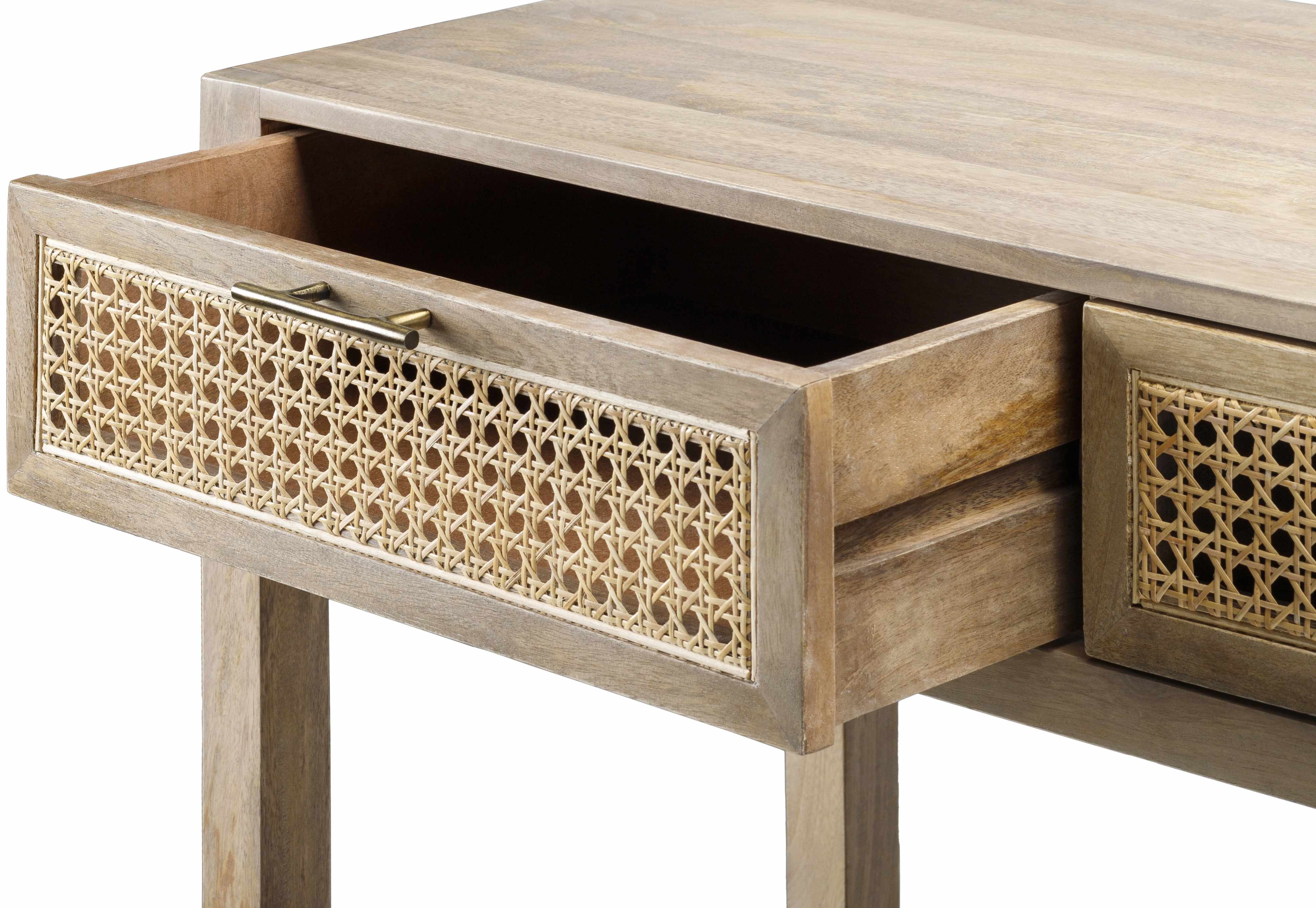 Lucca Modern Bohemian Wood Console Table
