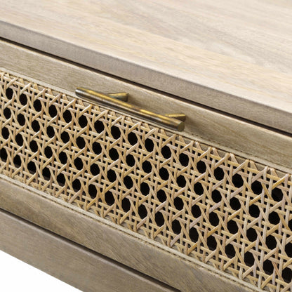 Lucca Modern Bohemian Wood Console Table
