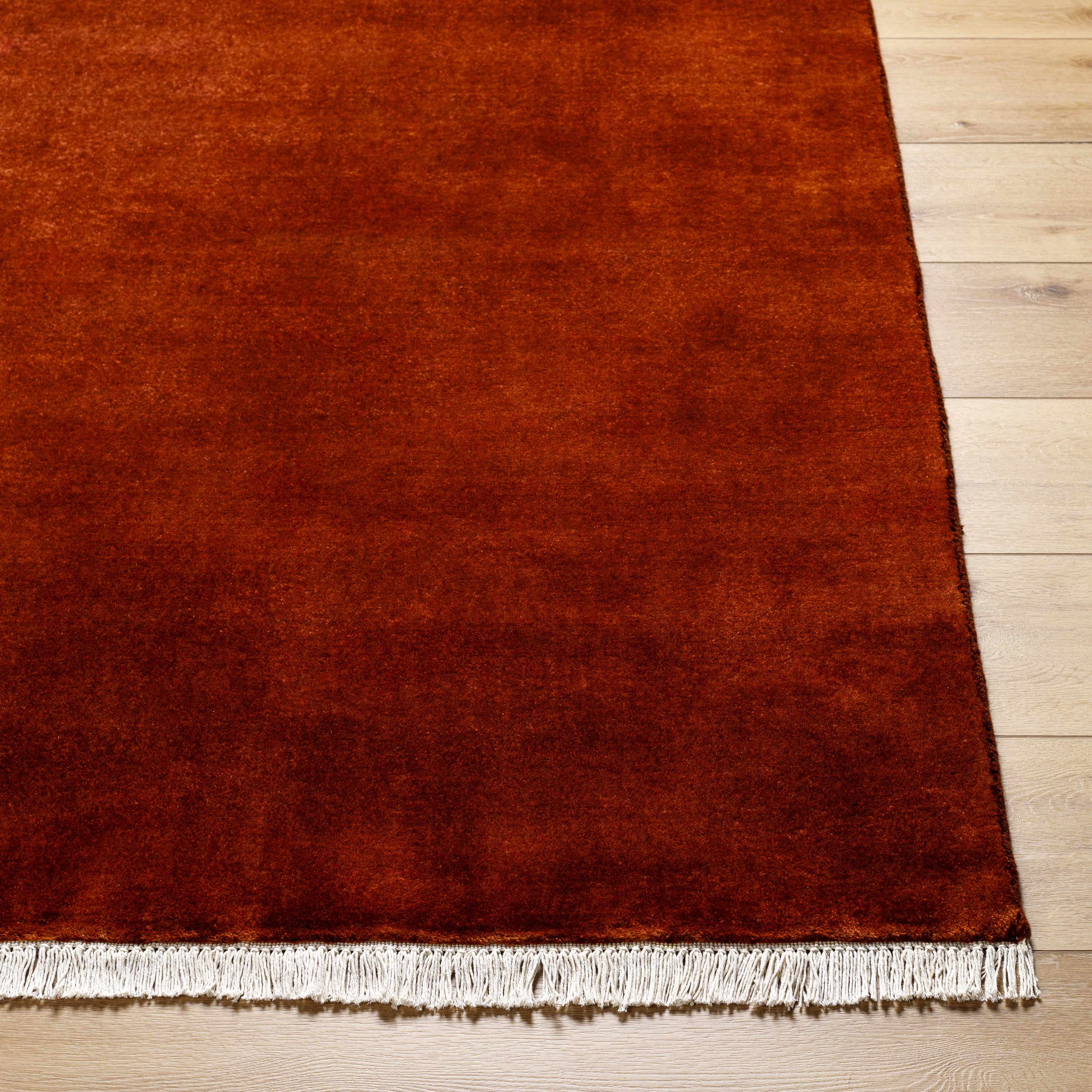 Sophisticated Solid Hand Loomed Wool Area Rug