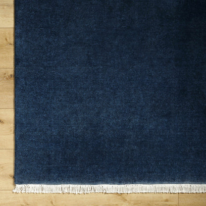 Elegant Solid Hand Loomed Wool Area Rug