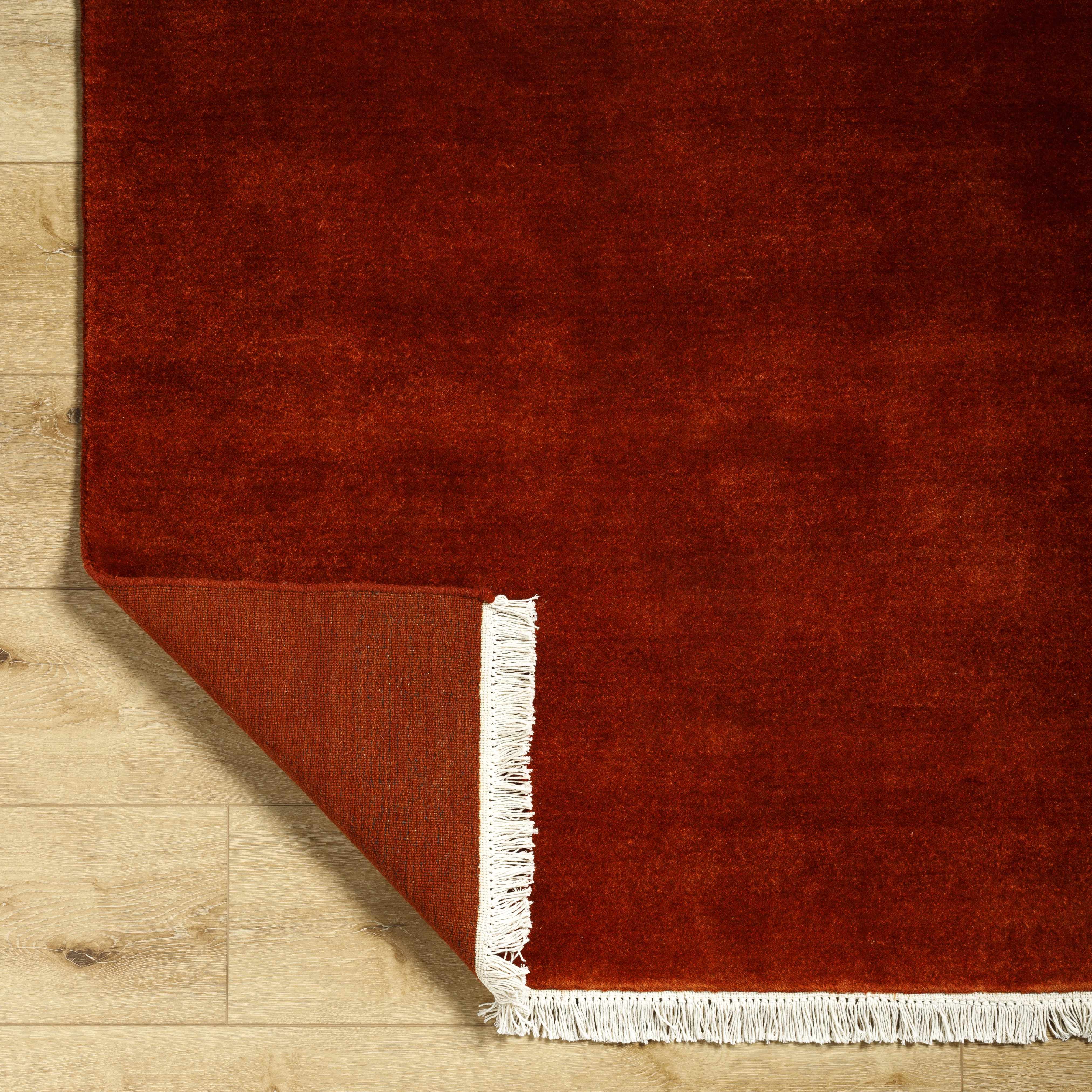 Solid Hand-Loomed Wool Area Rug