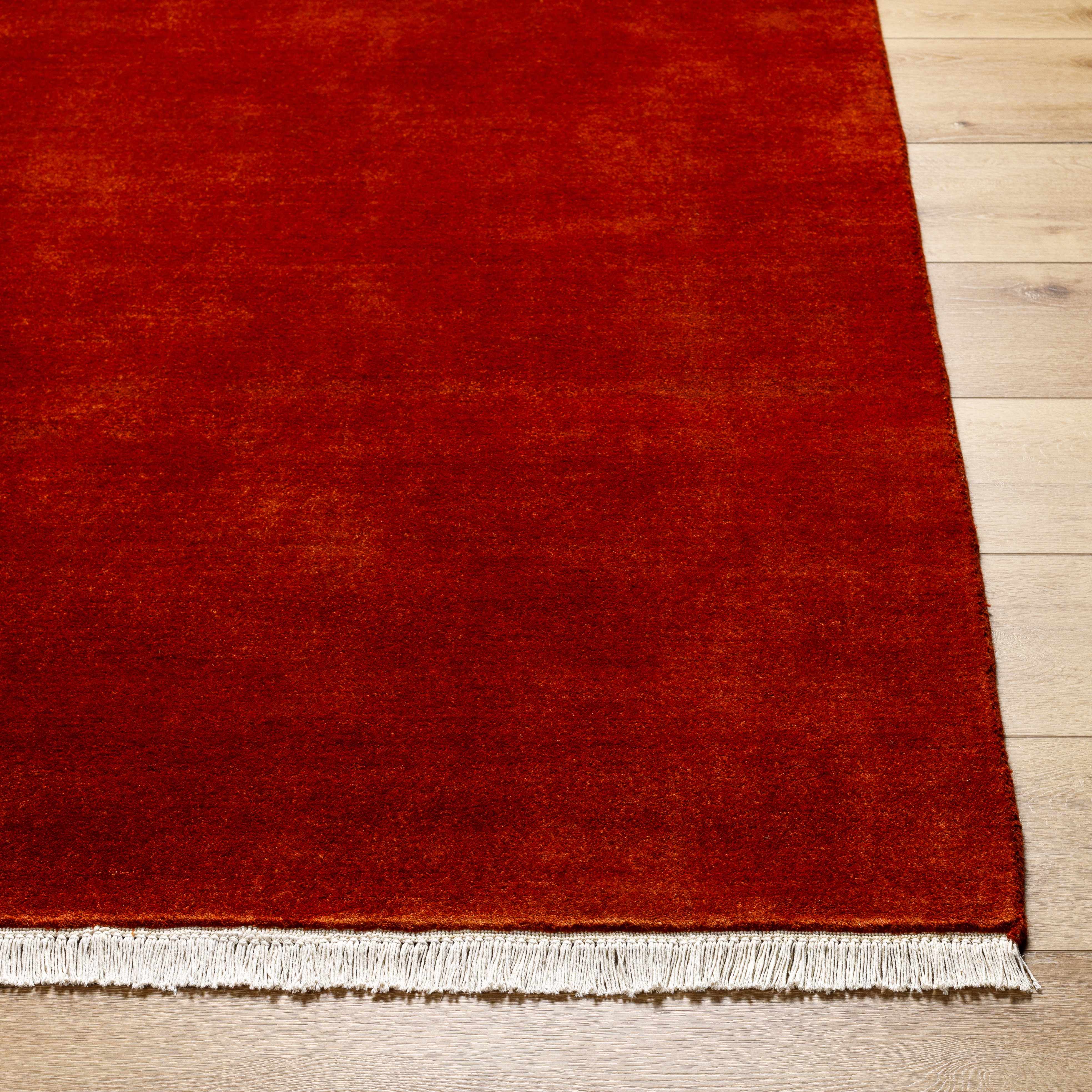 Solid Hand-Loomed Wool Area Rug
