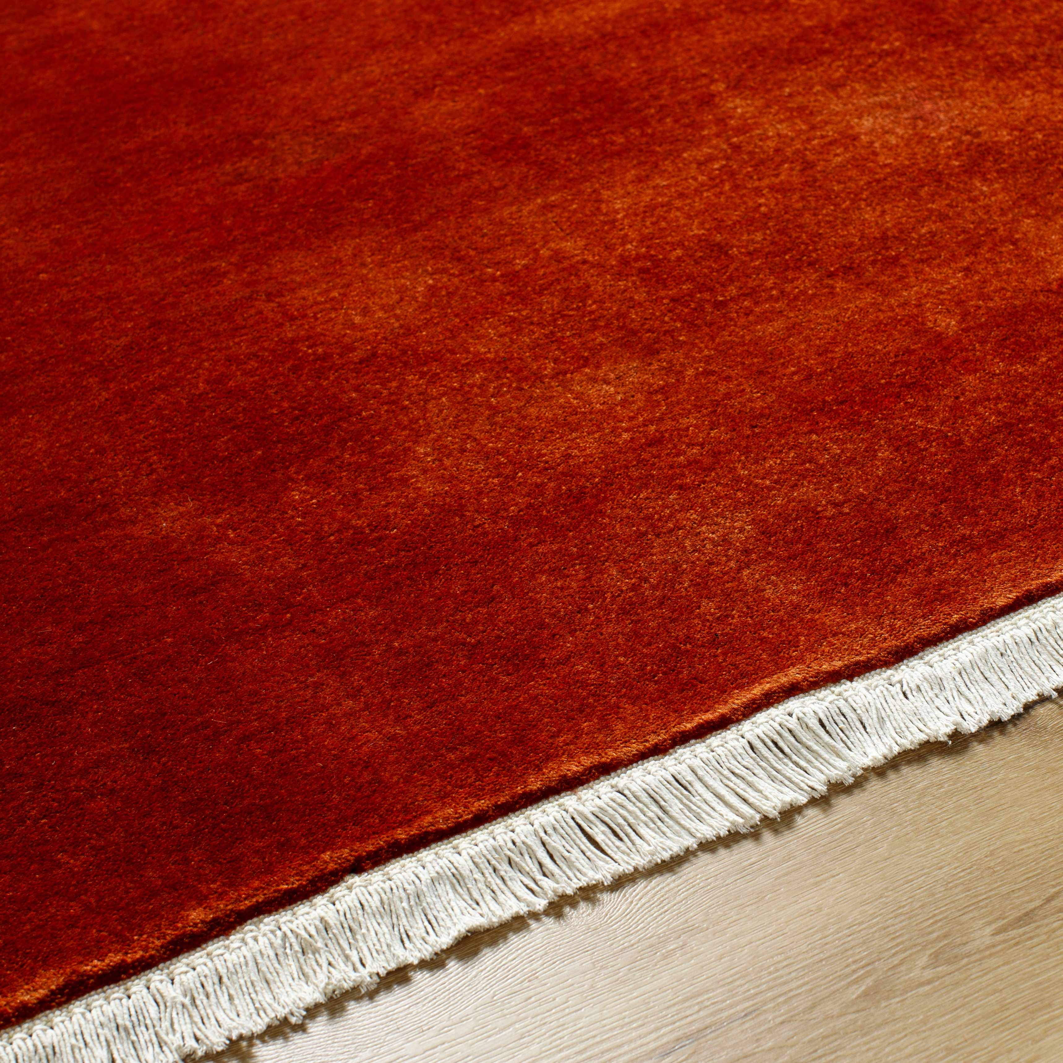 Solid Hand-Loomed Wool Area Rug