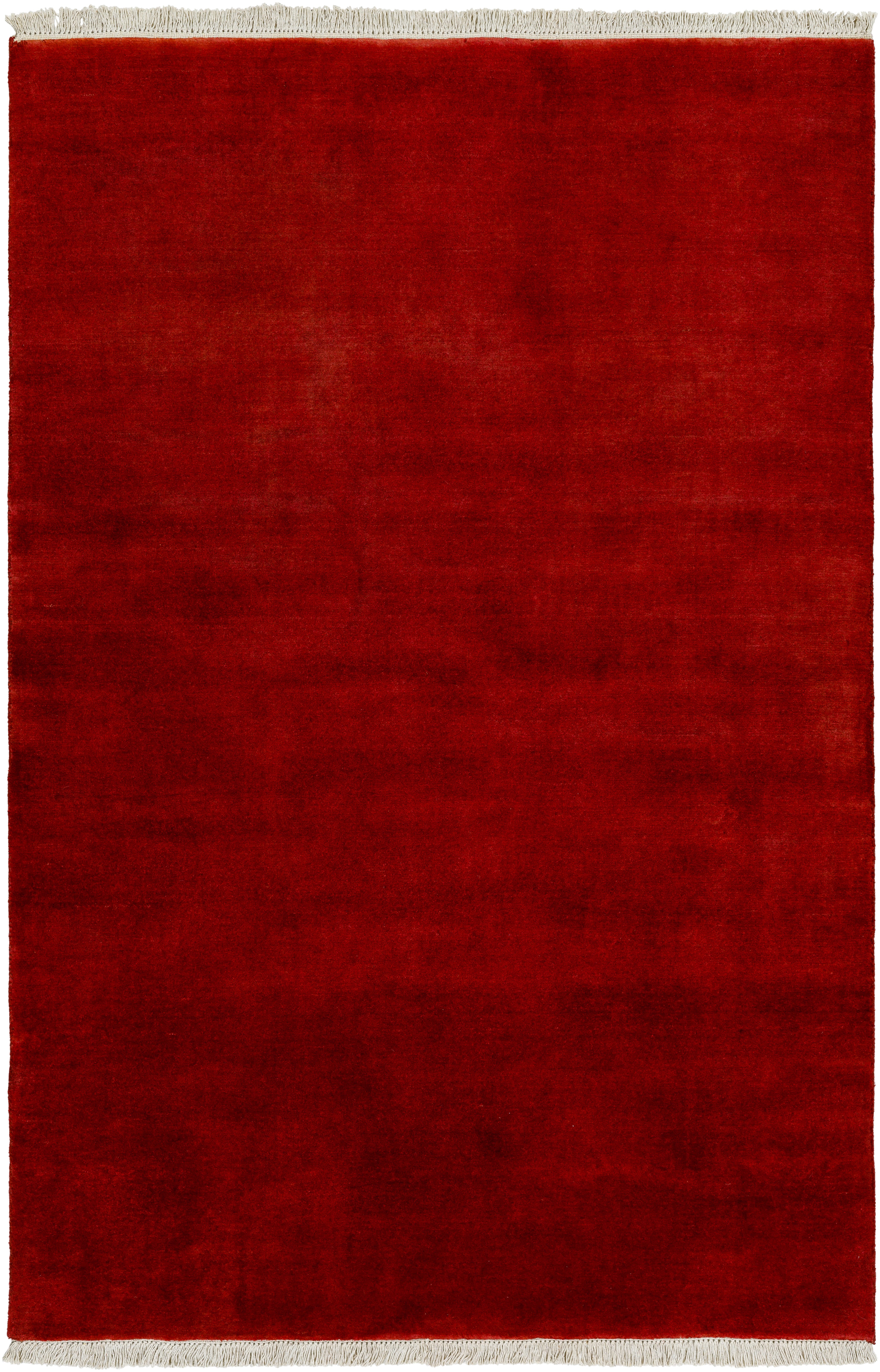 Rich Burgundy Hand-Loomed Wool Area Rug