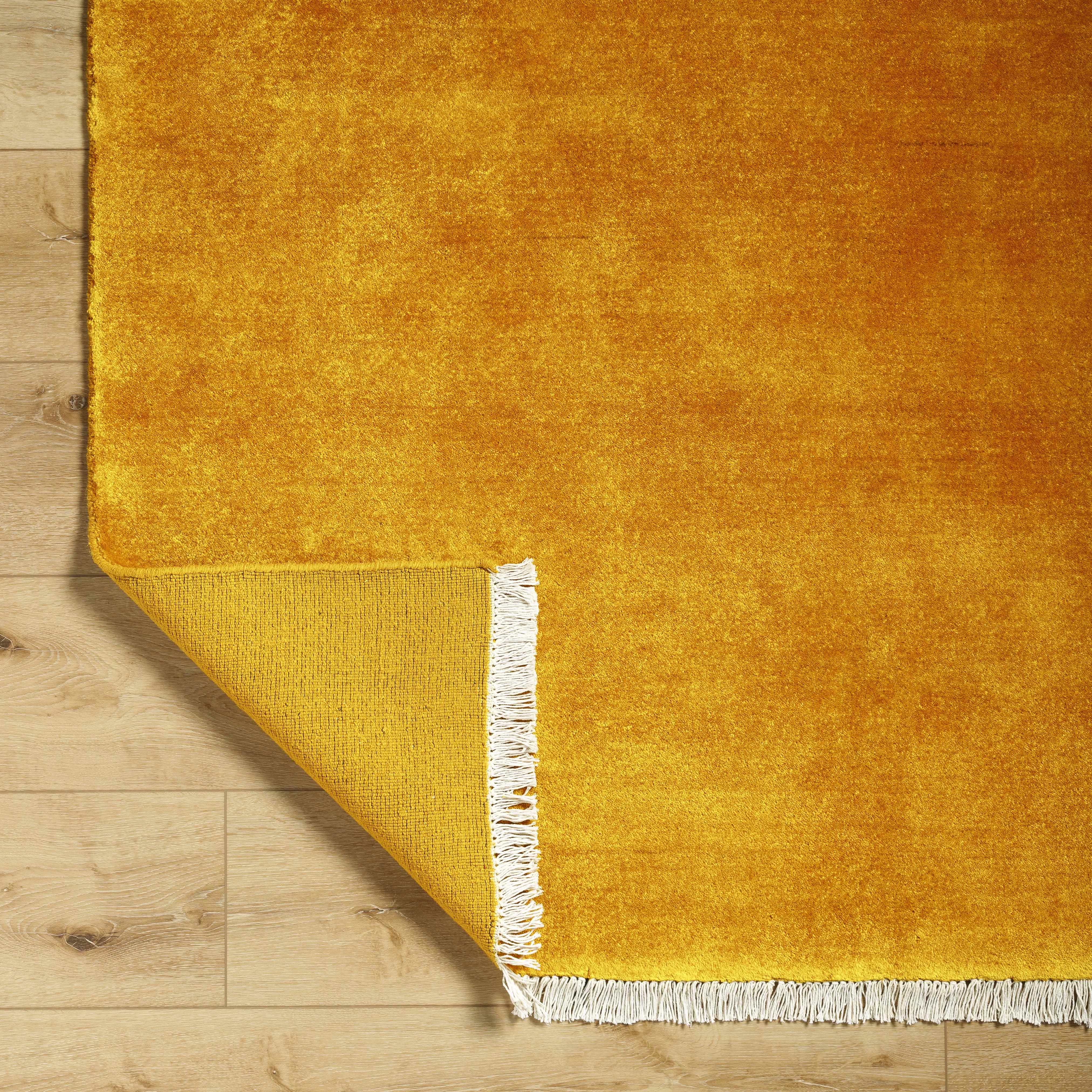 Stunning Solid Hand-Loomed Wool Area Rug
