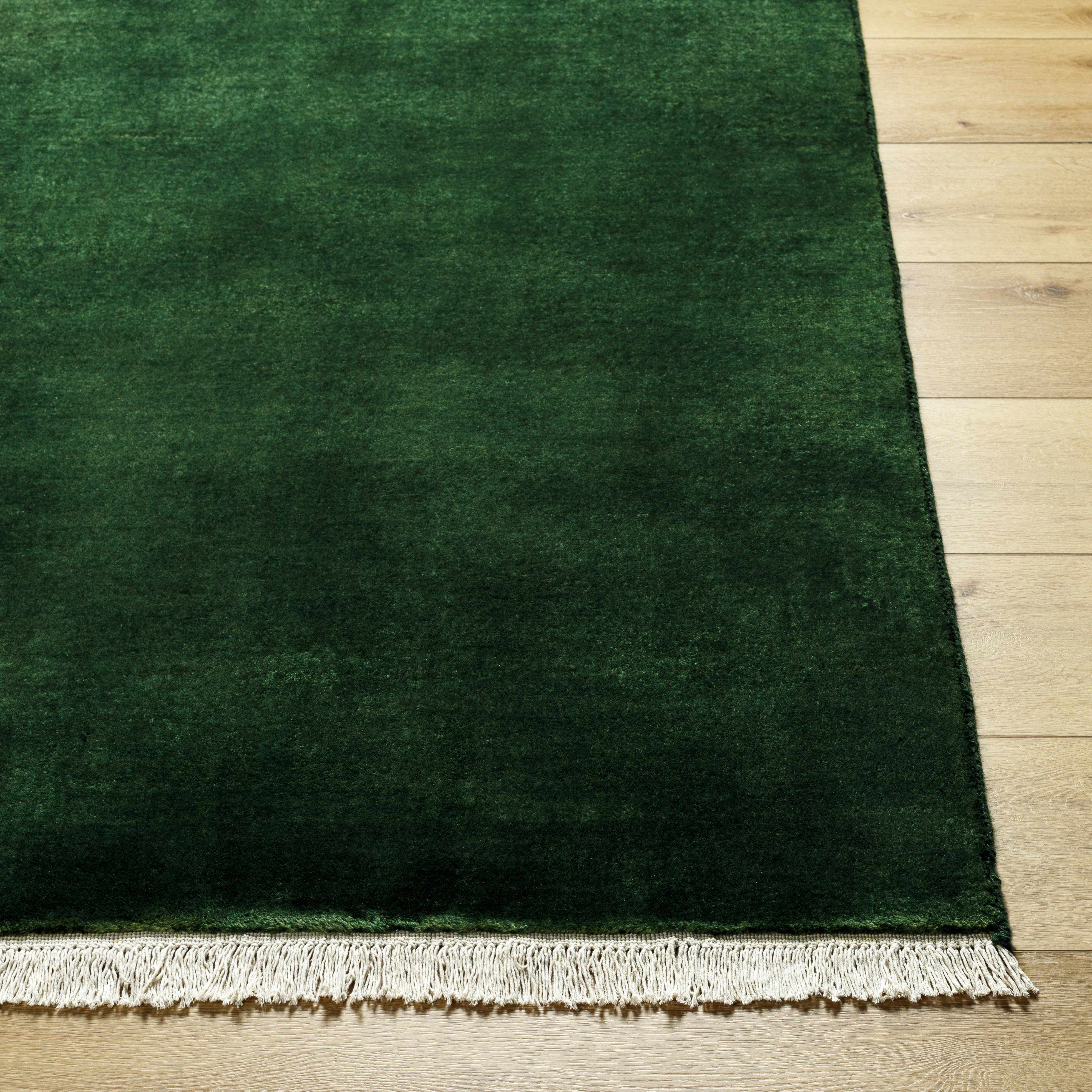 Glamorous Hand Loomed Solid Wool Area Rug