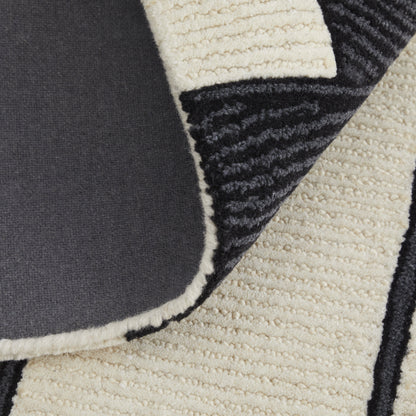 Maguire Transitional Abstract - Ivory/Gray/Black Area Rug