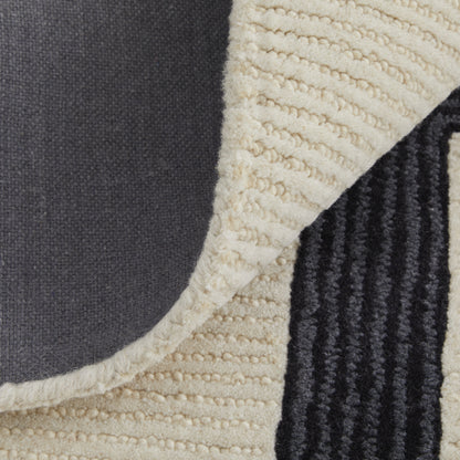 Maguire Transitional Abstract - Ivory/Gray/Black Area Rug