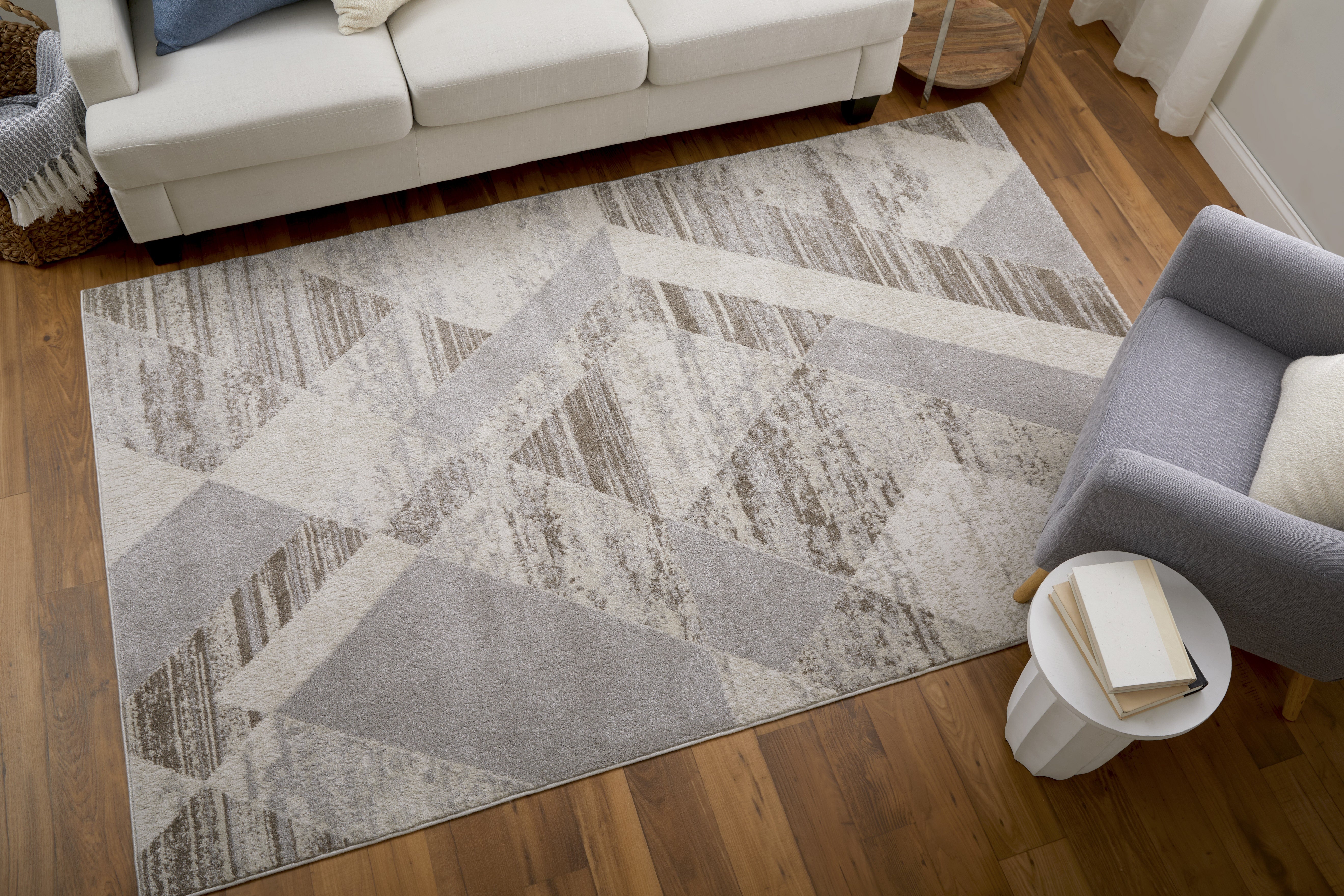 Vancouver Modern Geometric - Tan/Brown/Ivory Area Rug