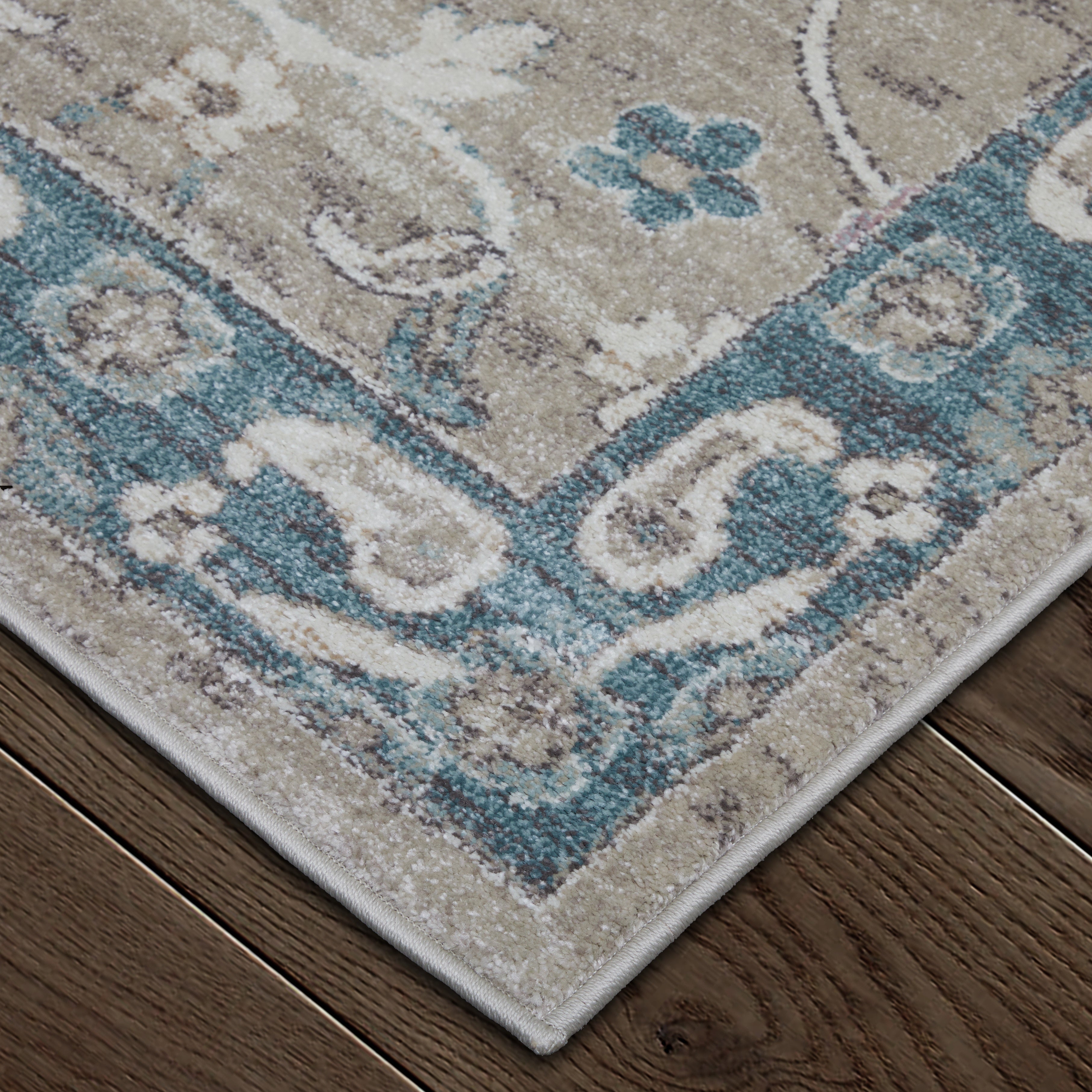 Dartmouth Transitional Floral & Botanical - Gray/Blue/Taupe Area Rug
