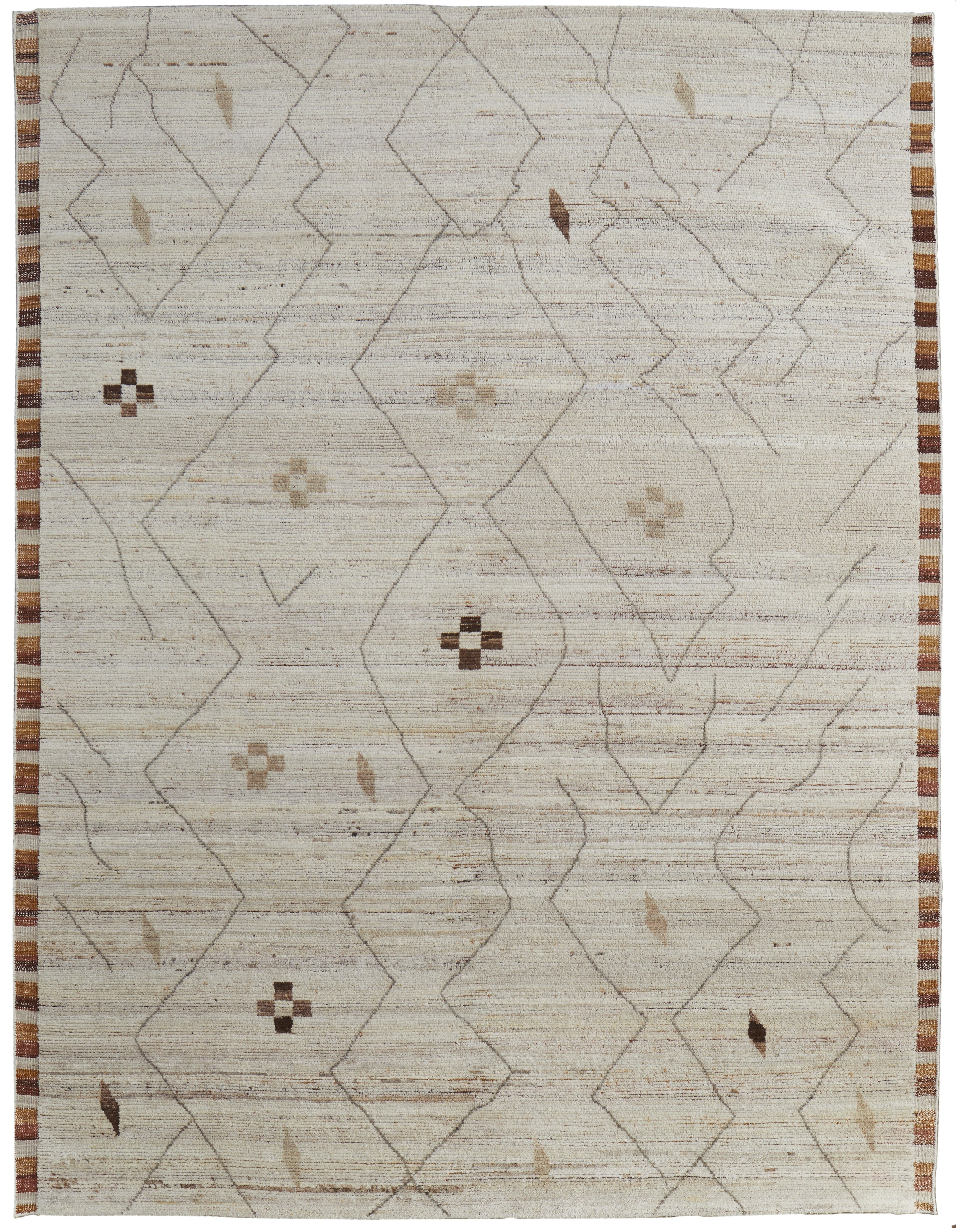 Kasbah Transitional Moroccan - Ivory/Tan/Orange Area Rug